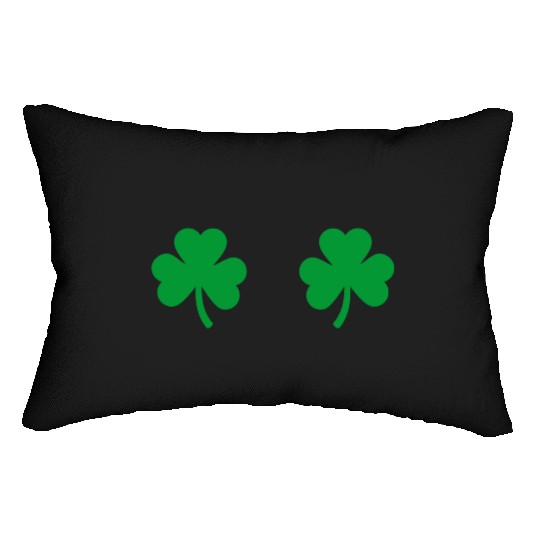 Shamrock Boobs Irish Boobies St Patricks Day Lumbar Pillows