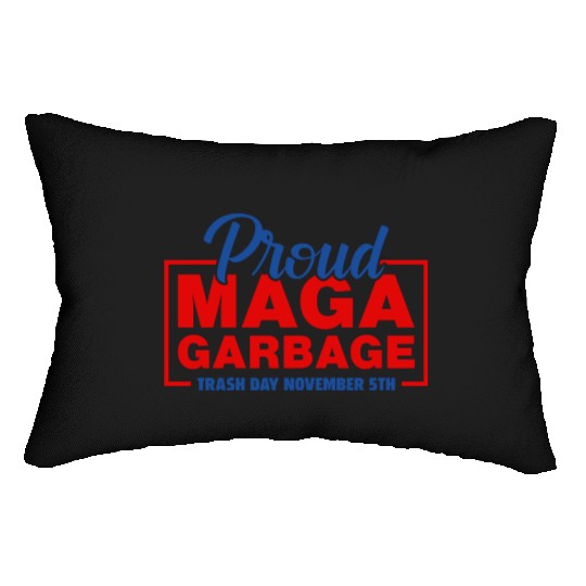 Proud Garbage For Trump 2024 Lumbar Pillows