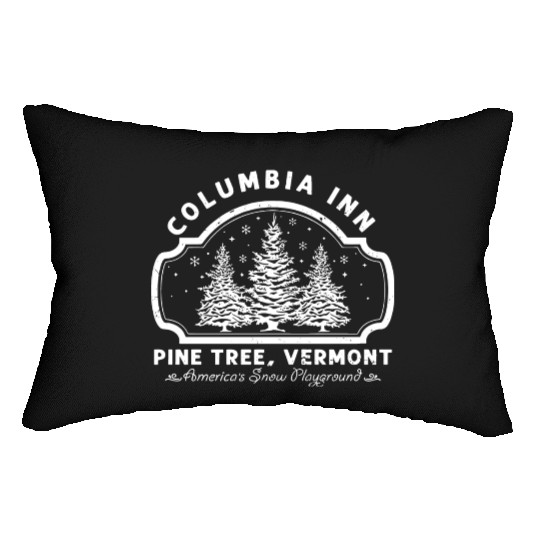 Columbia Inn Pine Tree Vermont White Christmas Lumbar Pillows