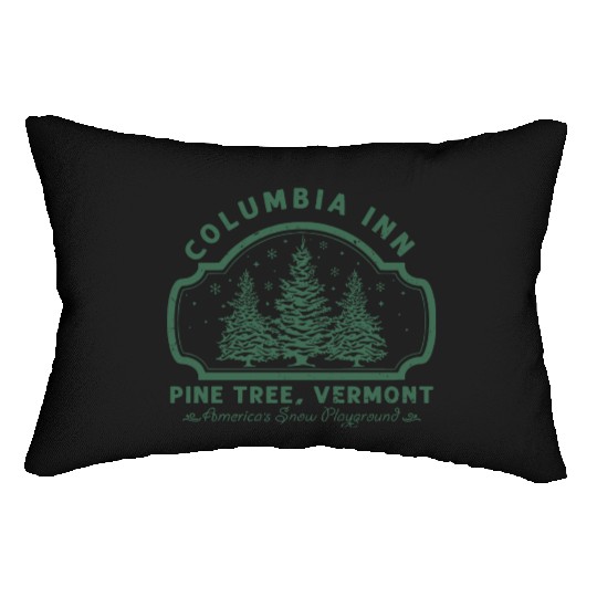 Columbia Inn Pine Tree Vermont White Christmas Lumbar Pillows