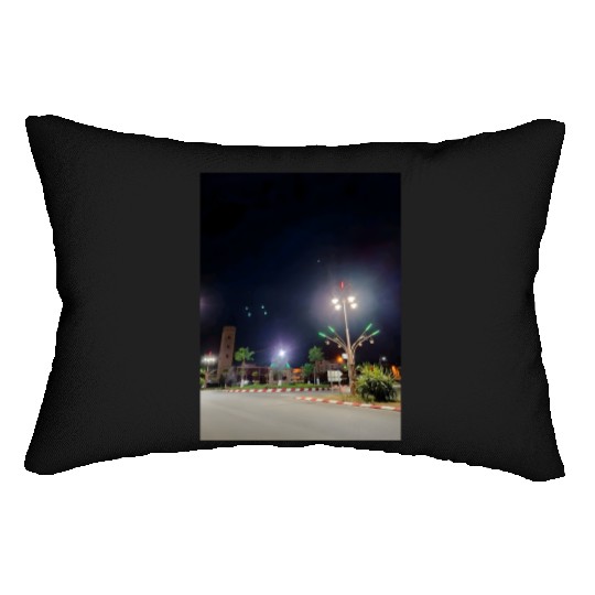 small town beauty Lumbar Pillows