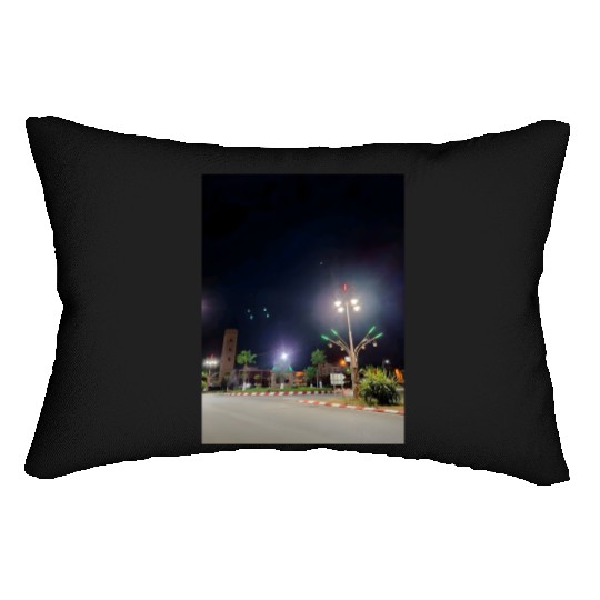 small town beauty Lumbar Pillows