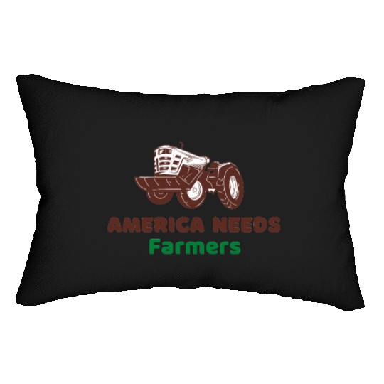 America Needs Farmers Lumbar Pillows