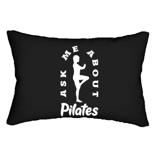Ask Me About Pilates Fitness Enthusiast Design Lumbar Pillows