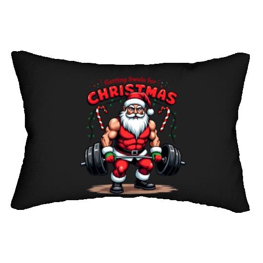 Santa Workout Mode Lumbar Pillows