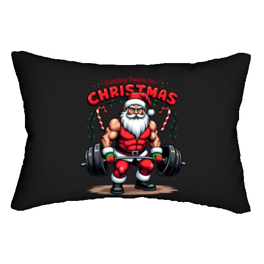 Santa Workout Mode Lumbar Pillows