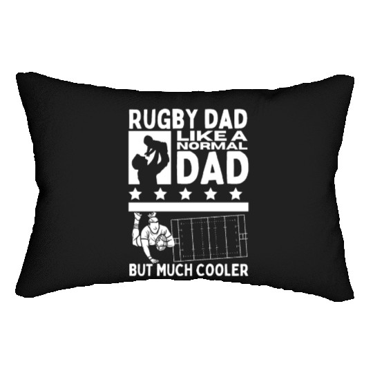 Rugby Dad Father Quote Funny Rugby Player Lumbar Pillows