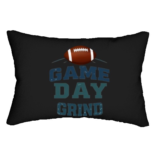 Game Day Challenge - Grind to the Finish, football Lumbar Pillows