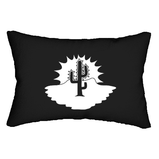 Cactus Desert Sunset Evening Sun Night Sunny Cacti Lumbar Pillows