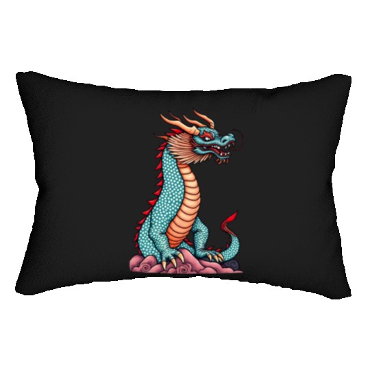 Asian Dragon Lumbar Pillows