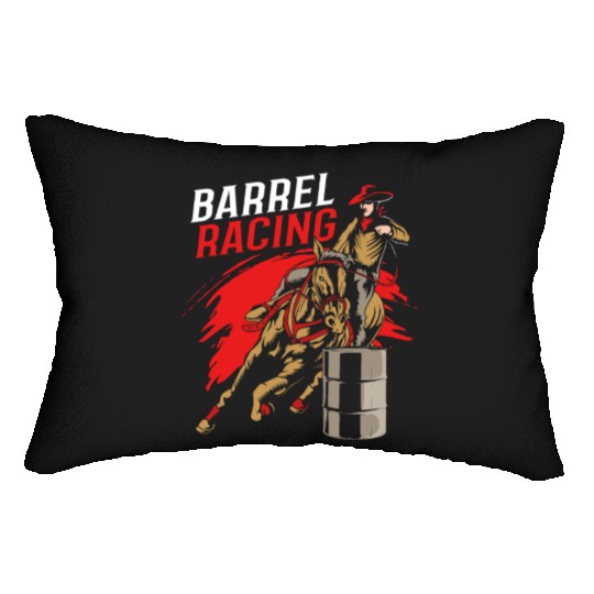 Horse Riding Cowgirl Barrel Racing Rodeo Lumbar Pillows
