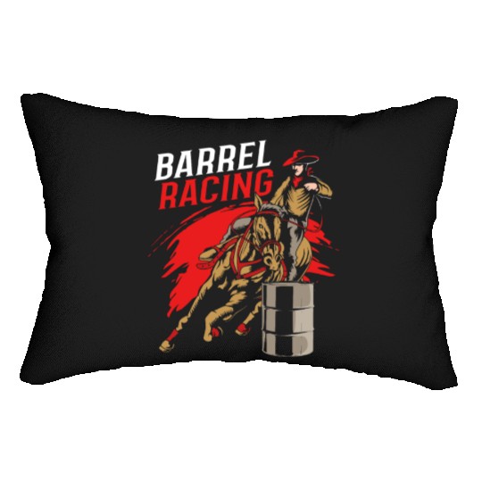 Horse Riding Cowgirl Barrel Racing Rodeo Lumbar Pillows