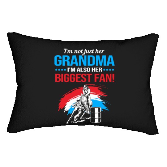 Grandma Biggest Fan Barrel Racing Grandma Lumbar Pillows