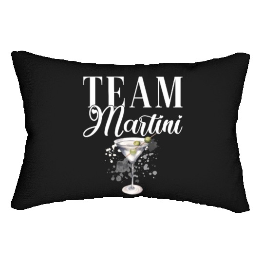 Team Martini Cocktail Bartender Lumbar Pillows