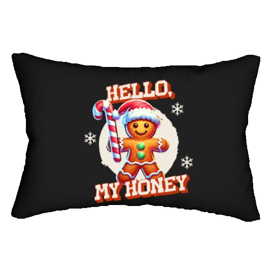 Gingerbread Man - Hello, My Honey! Lumbar Pillows