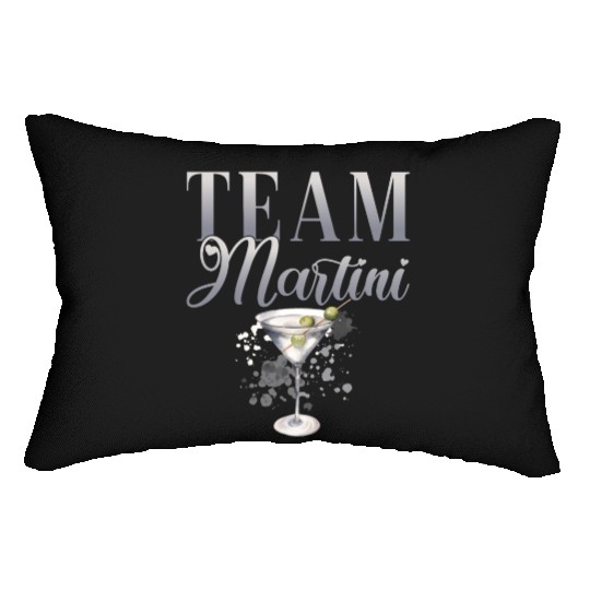 Team Martini Cocktail Bartender Lumbar Pillows