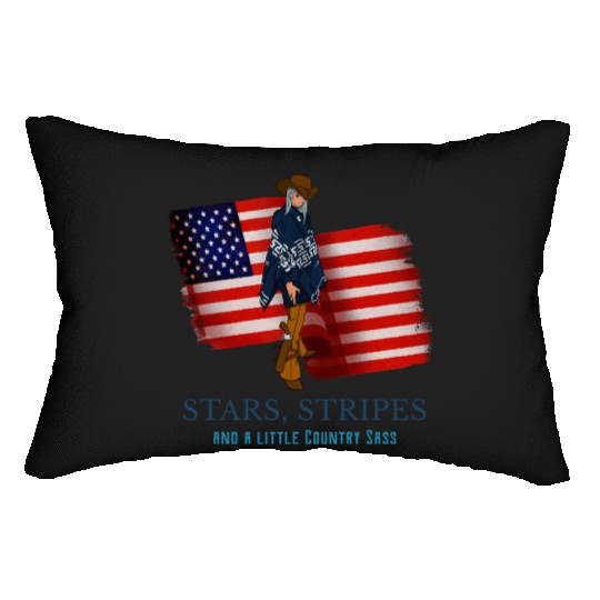 Stars, Stripes, and a Little Country Sass Lumbar Pillows