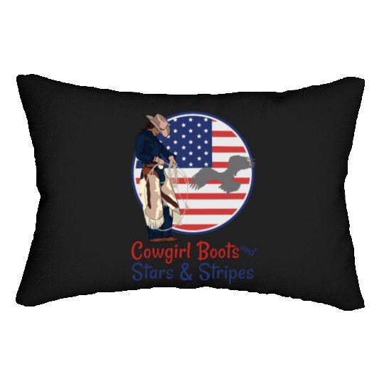 Cowgirl Boots and Stars & Stripes Lumbar Pillows