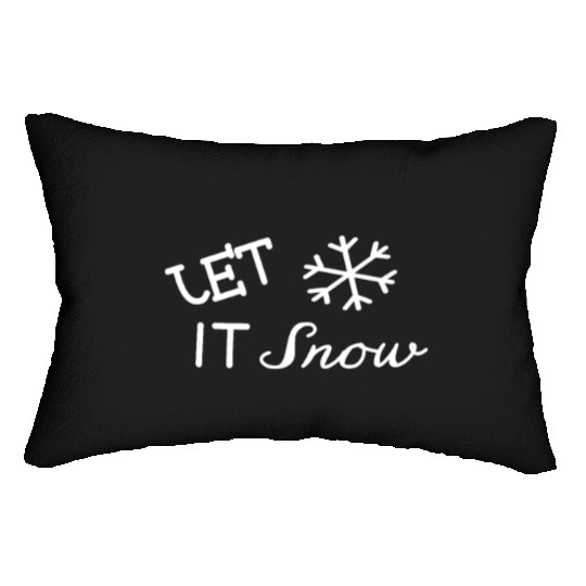 Let it Snow Cool Ice Frost Christmas Snow flake Lumbar Pillows