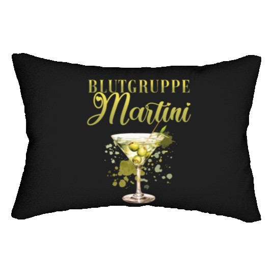 Blutgruppe Martini Cocktail Bartender Lumbar Pillows