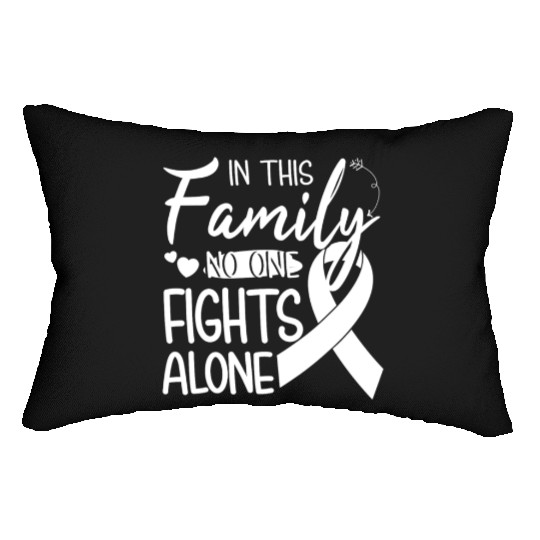No one fights alone Lung Cancer Awareness Month Lumbar Pillows