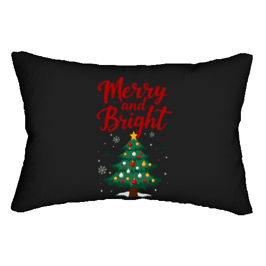Merry And Bright - Merry Christmas Lumbar Pillows