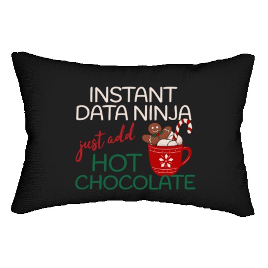 Data Ninja xmas hot Chocolate Christmas Lumbar Pillows