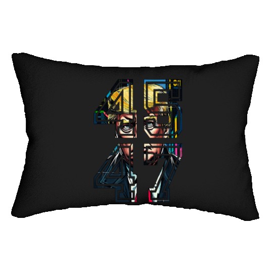 Trump 45 47 | Pop Art | American President Lumbar Pillows