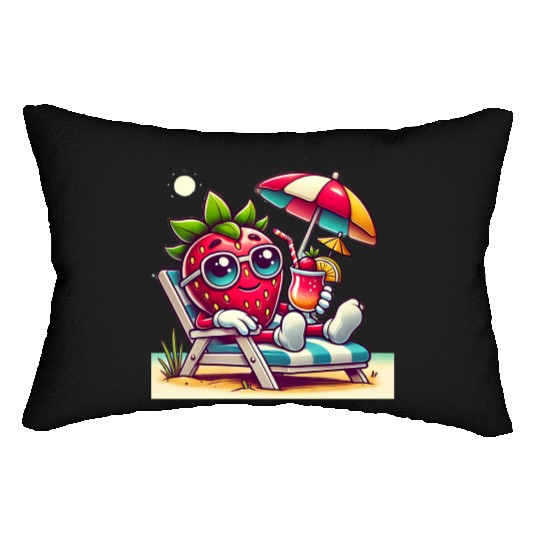 Strawberry Sun Lumbar Pillows