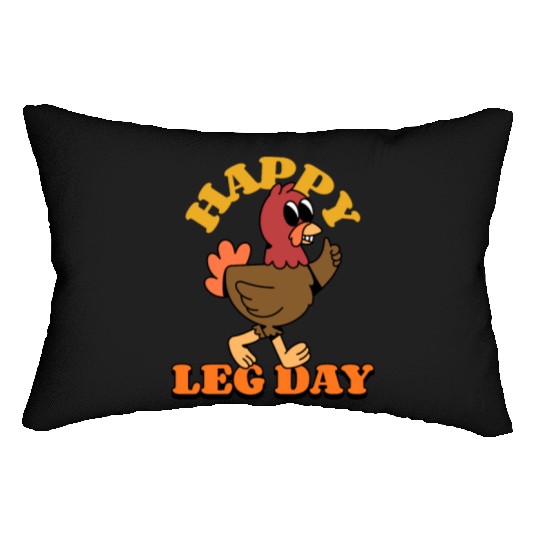Happy Leg Day thanksgiving Lumbar Pillows