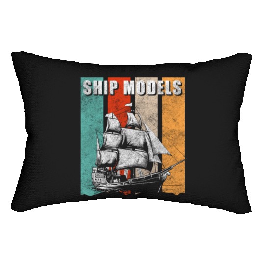 Model Ship Miniature Hobby Lumbar Pillows