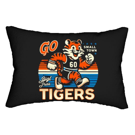 Small Town, Big Pride: Go Tigers! Lumbar Pillows