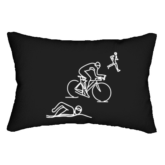 Swim Bike Run Lumbar Pillows