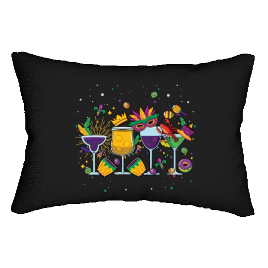 Mardi Gras Drinks Festival Parade Mardi Gras Lumbar Pillows