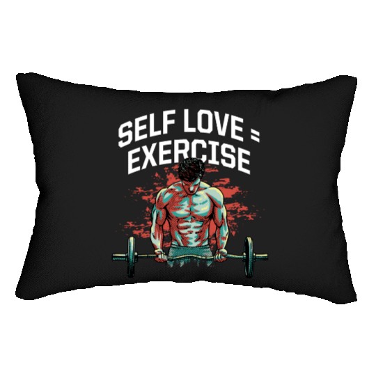Self Love Exercise Workout Motivational Quote Gym Lumbar Pillows