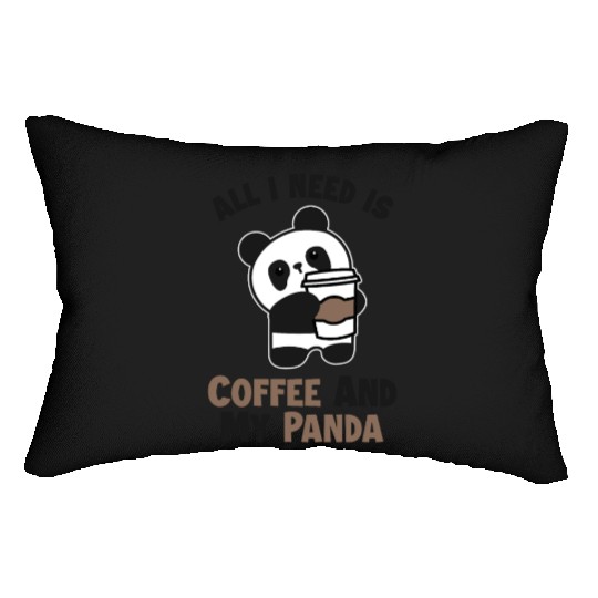 Coffee and my Panda Panda Bear Friend Lover Giant Lumbar Pillows