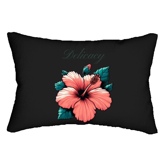 Hibiscus Grace: A Symbol of Delicacy and Elegance Lumbar Pillows