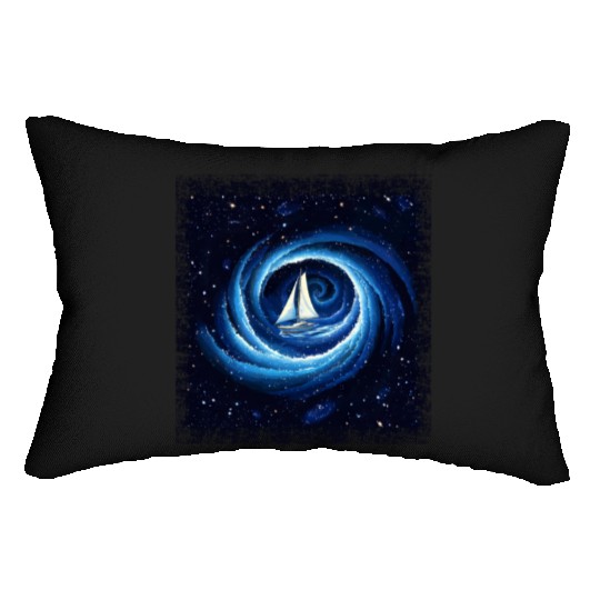 Sailboat Galaxy Milky Way Space Fantasy Lumbar Pillows