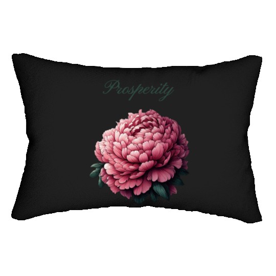 Peony of Prosperity: A Symbol of Wealth Lumbar Pillows
