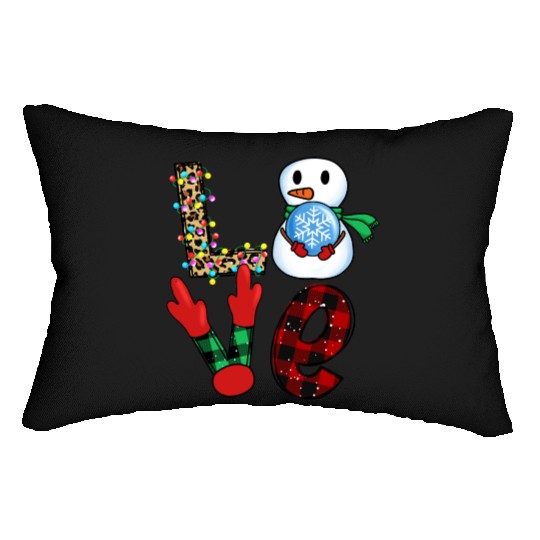 I LOVE CHRISTMAS Lumbar Pillows