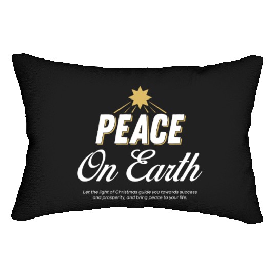 PEACE ON EARTH Design Chirstmas Lumbar Pillows
