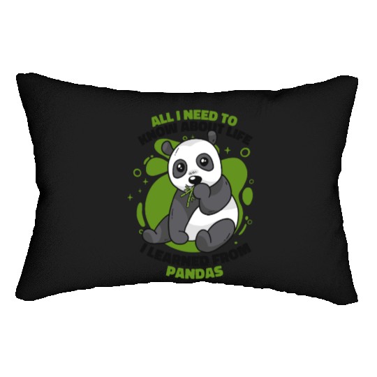 I Learned From Pandas Panda Bear Friend Giant Lumbar Pillows