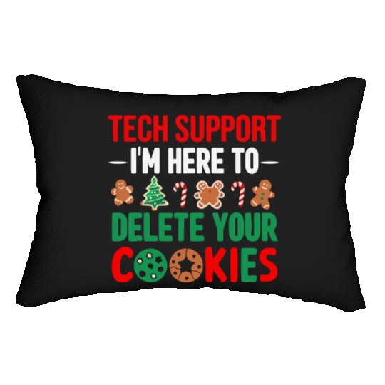 Tech Support Christmas Cookies Women Men Funny Lumbar Pillows