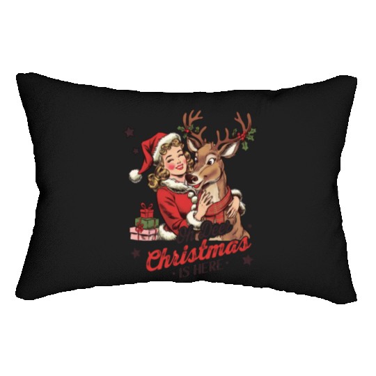 Santa Christmas, Merry Christmas Lumbar Pillows