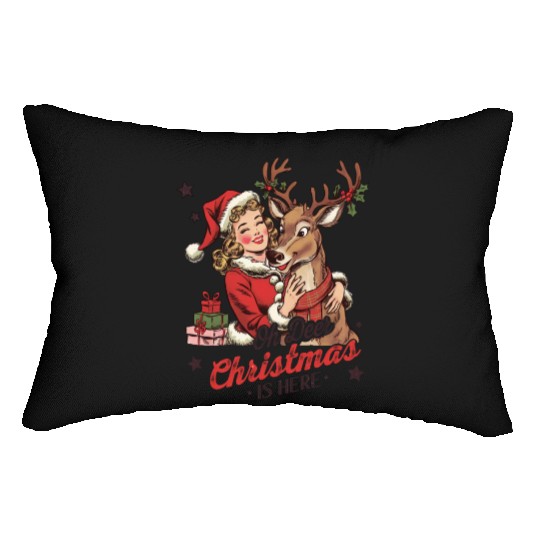Santa Christmas, Merry Christmas Lumbar Pillows