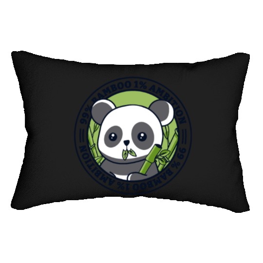 99% Bamboo 1% Ambition Panda Bear Friend Lover Lumbar Pillows