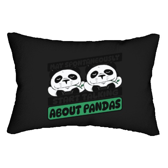 Spontaneously Start Talking About Panda Friend Lumbar Pillows