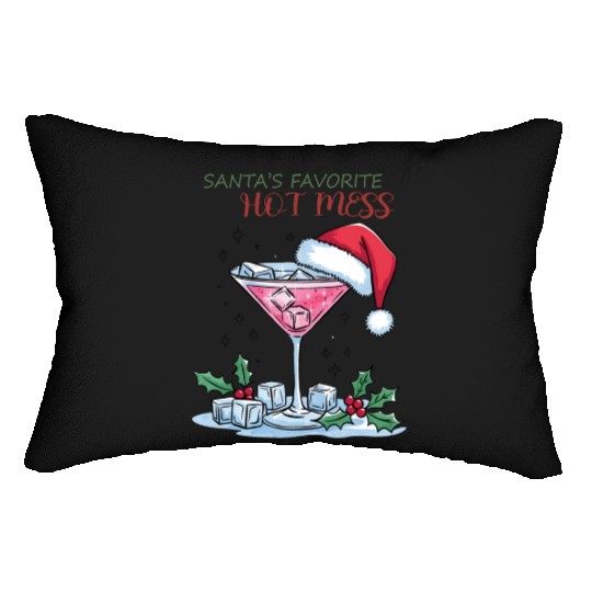 Santa Favorite Hot Mess, Merry Christmas Lumbar Pillows