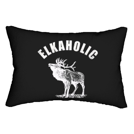 Elk Hunting Elkaholic Hunters Lumbar Pillows