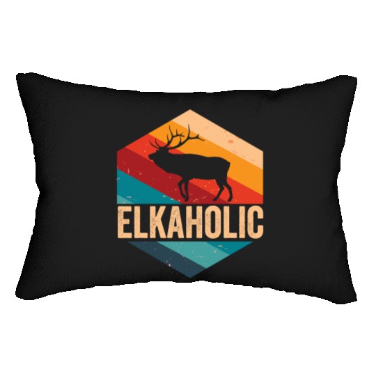 Elk Hunting Elkaholic Hunters Lumbar Pillows